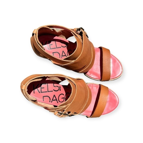 Kelsi Dagger | Gina Brown Vachetta Belted Cutout Strappy Sandals - Picture 7 of 12